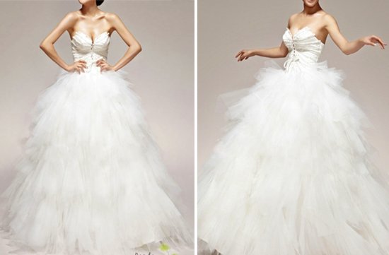 photo of Feather bodice ball gown