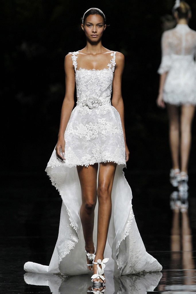 Unique-wedding-dress-by-pronovias-show-a-little-leg.full