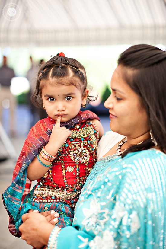 photo of indian wedding flower girl