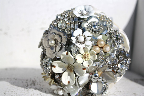 photo of Vintage Bling brooch bouquet