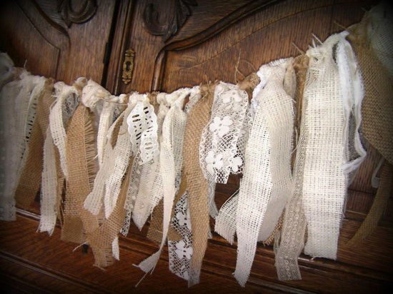 photo of Burlap and lace garland
