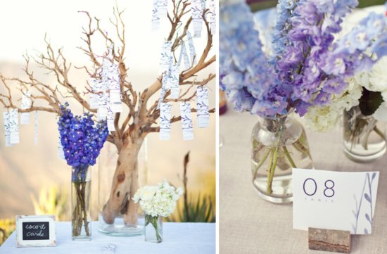 photo of lilac blue wedding flowers wedding color palette ideas