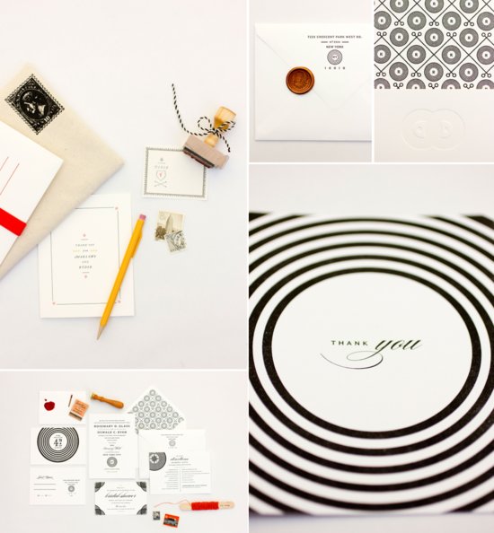 photo of wedding stationery invitation designers to know black ivory red modern wedding invites