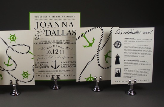 photo of Anchors Aweigh wedding invites