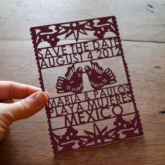 photo of Papel Picado Laser Cut Save the Date