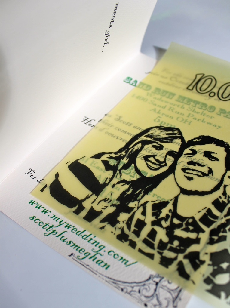 photo of Ask Your Groom to Design the Wedding Invitations...