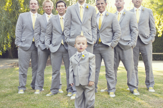 photo of Yellow and Grey Fall Wedding in California