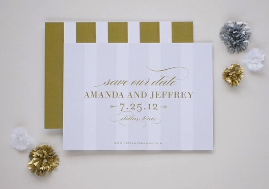 gilded wedding invitations Etsy weddings stationery simple elegant save the date