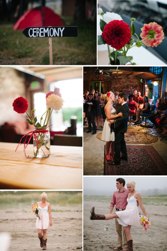 photo of Surfer Wedding in Seattle with Camping, S'Mores, and a Rock n’ Roll Reception