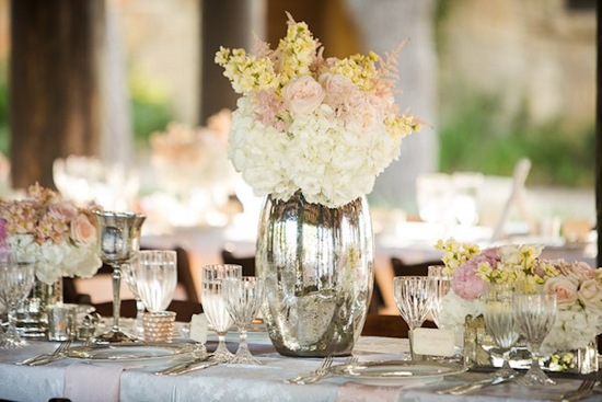 mercury glass wedding decor elegant reception 1