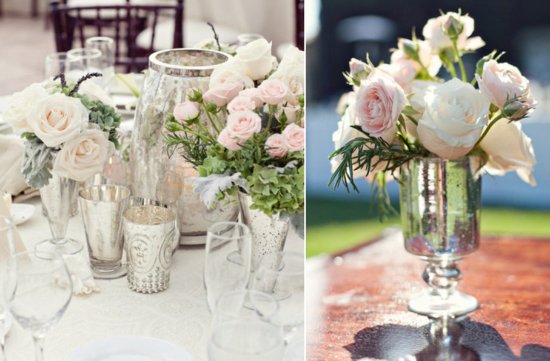 mercury glass wedding decor elegant reception tables 3