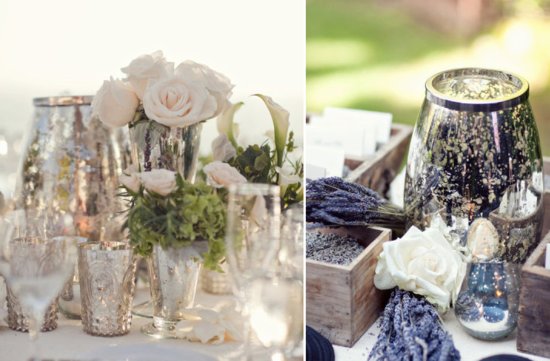 mercury glass wedding decor elegant reception tables 2
