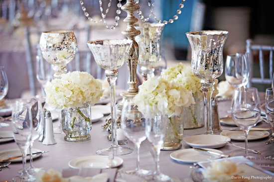 elegant wedding reception decor centerpiece vases Mercury Glass 4