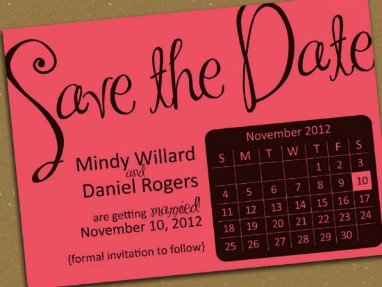photo of calendar save the date cards