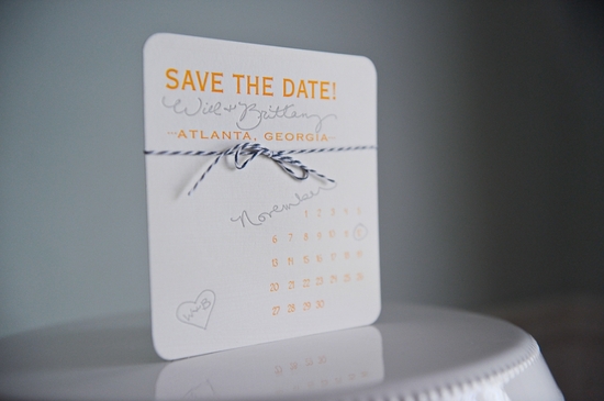 photo of Unique Wedding Invitations: Calendar STDs