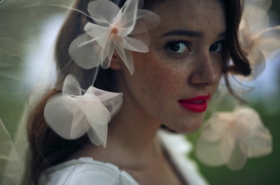 romantic tulle bridal veils wedding hair accessories from Etsy 1