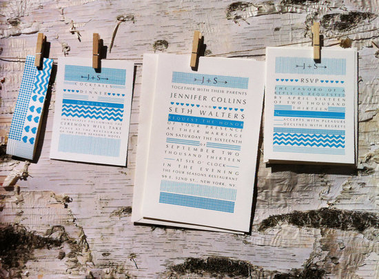 wedding invitations for modern weddings Etsy wedding finds blues