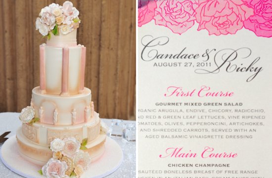 photo of elegant weddings styled by Jerri Woolworth wedding cake invitations
