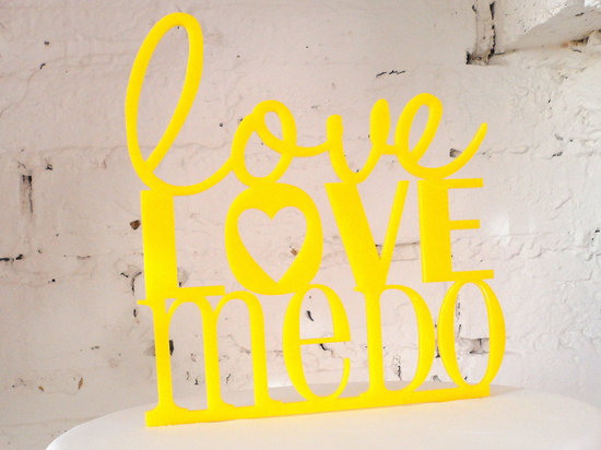 mMusic themed wedding accessories ceremony reception decor yellow wedding cake topper.