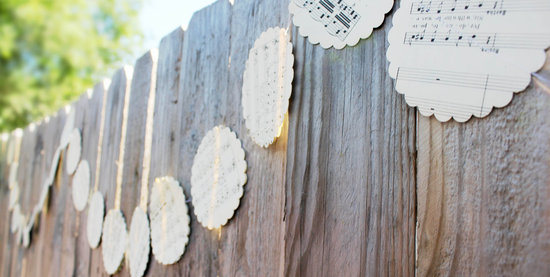 music themed wedding accessories ceremony reception decor rustic garland