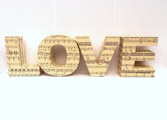 music themed wedding accessories ceremony reception decor love sign
