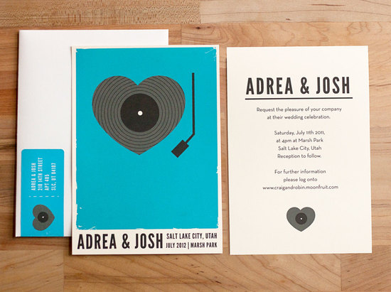 Music themed wedding accessories ceremony reception decor retro invites.