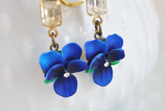 something blue bridal earrings vintage