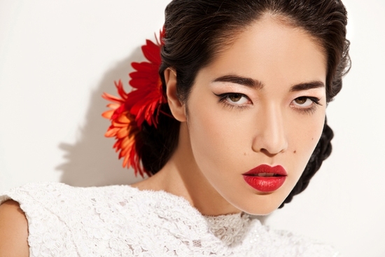 photo of Bat Those Eyelashes and Pucker Up for Gorgeous Wedding Makeup Inspiration