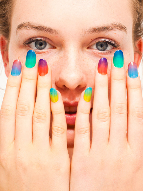 photo of wedding worthy manicures for the fashion forward bride rainbow
