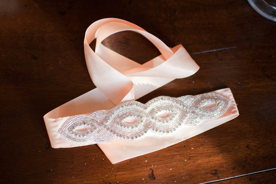 pretty peach wedding finds bridal sash with beading