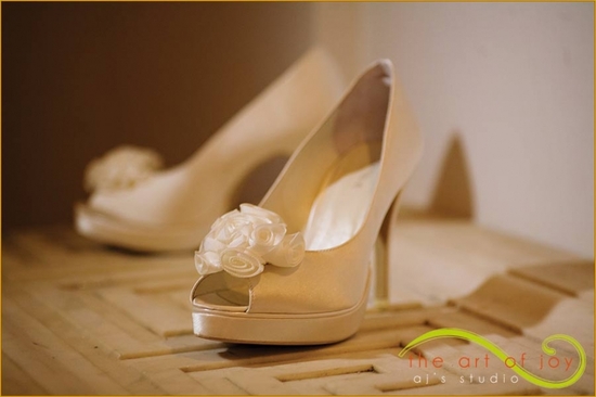 photo of covetable wedding accessories tuesday shoesday for brides ivory with rosettes
