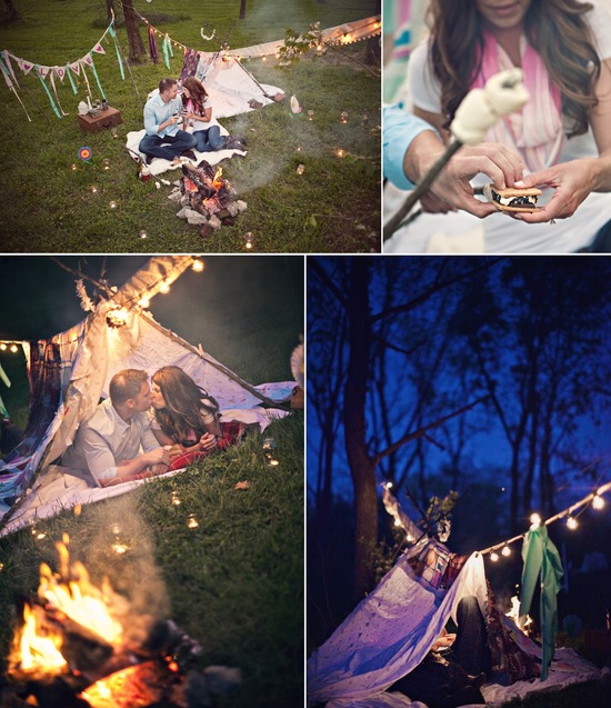photo of Romantic Woodsy Engagement Shoot with a Handmade Touch