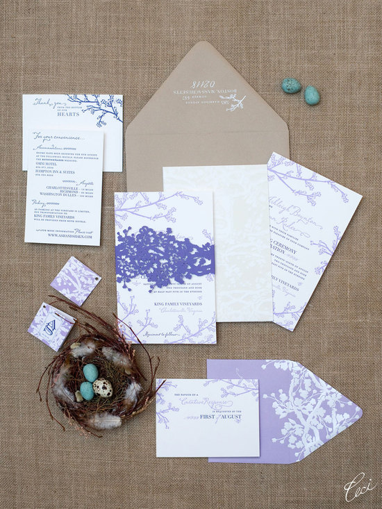 photo of Lavender Botanical Couture with Blooming Branches