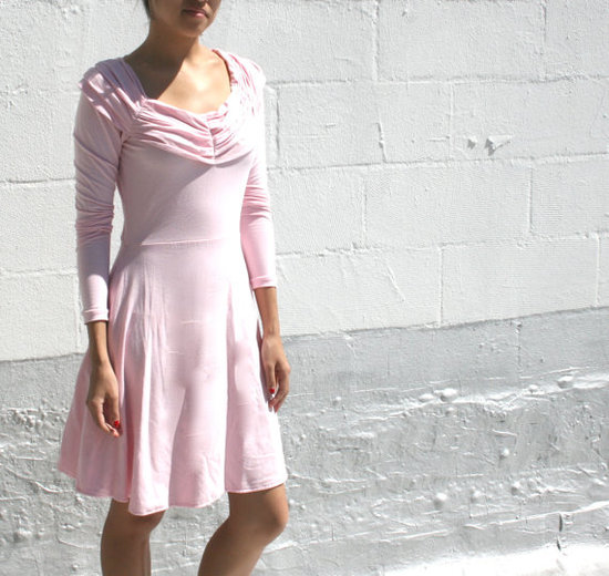 photo of Pleated Cowl Womens Organic Dress by Etsy seller Seven Blooms, $110.