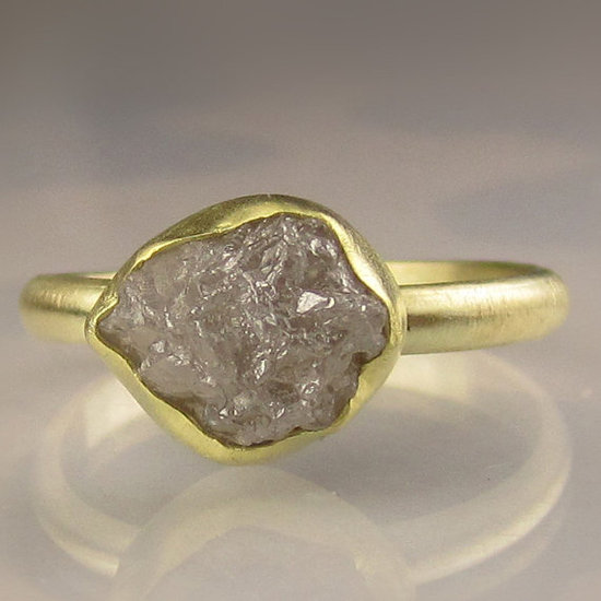 photo of Rough Diamond Engagement Ring by Etsy seller Janish Jewels, $625